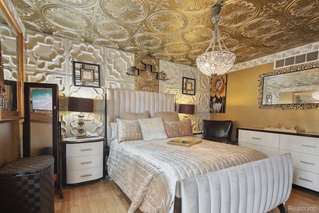 8286 Westminster Ave, Warren, MI 48089 - bedroom featuring an ornate ceiling and wood finished floors