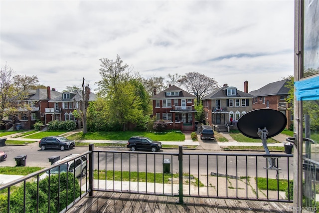 46 W Arizona St, Highland Park, MI 48203 - wooden terrace with a residential view