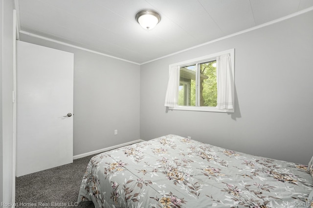 9689 Pine Ln, Evart, MI 49631 - bedroom with ornamental molding and carpet flooring