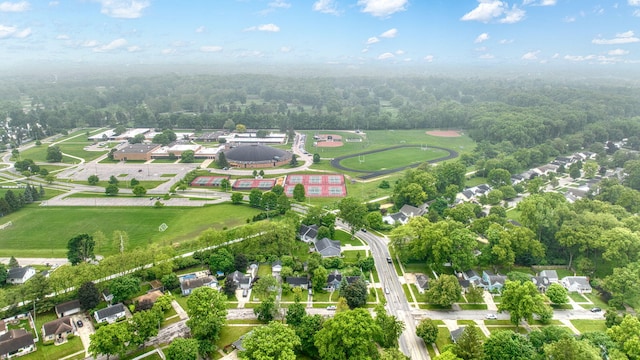 801 Briarcliff Rd, Jackson, MI 49203 - aerial view of property and surrounding area featuring a forest and nearby suburban area