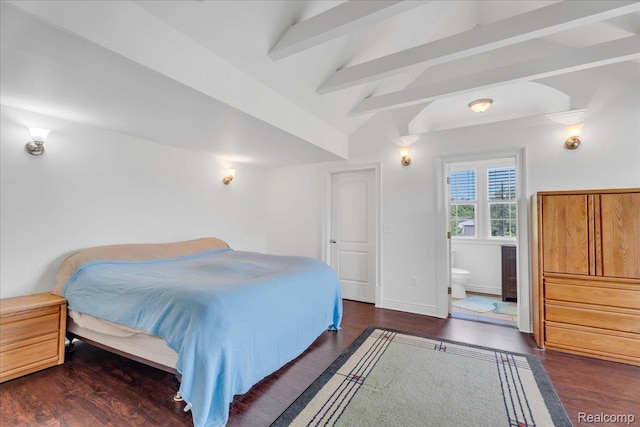10726 Davisburg Rd, Davisburg, MI 48350 - bedroom featuring wood finished floors, ensuite bath, and baseboards