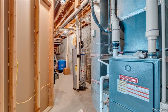 10726 Davisburg Rd, Davisburg, MI 48350 - utility room featuring water heater and heating unit