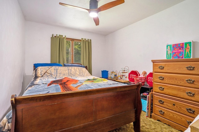 3765 Ryerson Rd, Twin Lake, MI 49457 - bedroom featuring carpet floors and ceiling fan