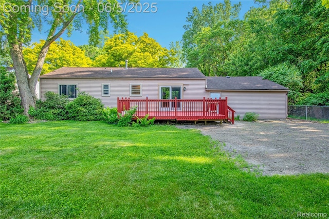 33722 Glen St, Westland, MI 48186 - back of house featuring a wooden deck and roof with shingles