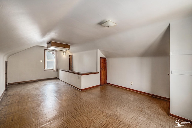 1989 Leblanc St, Lincoln Park, MI 48146 - additional living space with vaulted ceiling and baseboards