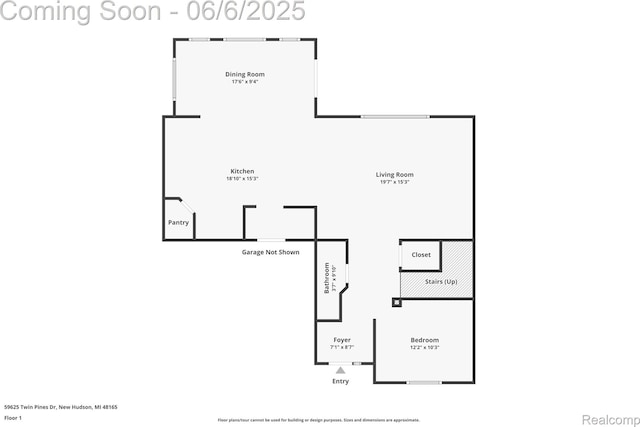 59625 Twin Pines Dr, New Hudson, MI 48165 - property floor plan