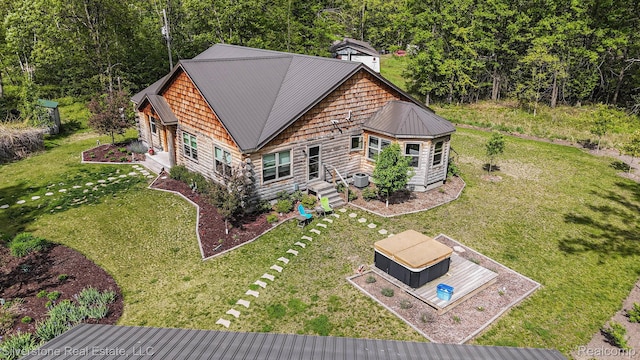 2816 W K Bar L Dr, Midland, MI 48640 - view from above of property featuring a forest