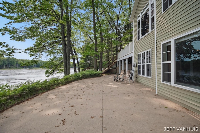 15021 S Star Lake Dr, Baldwin, MI 49304 - view of patio / terrace with stairway