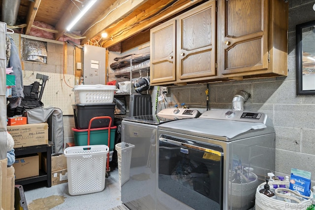 749 Gates Ave, Ypsilanti, MI 48198 - washroom with washing machine and dryer and cabinet space