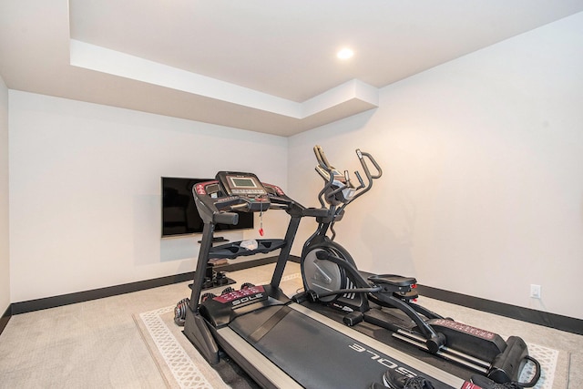 2234 Lake Dr SE, East Grand Rapids, MI 49506 - exercise room with baseboards and carpet flooring