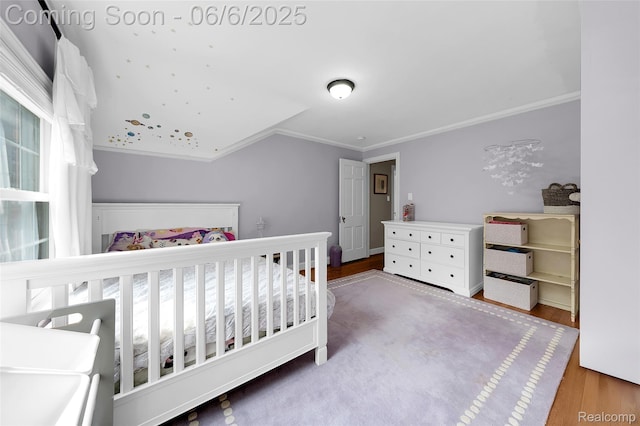 828 Westchester Rd, Grosse Pointe Park, MI 48230 - bedroom with ornamental molding and wood finished floors