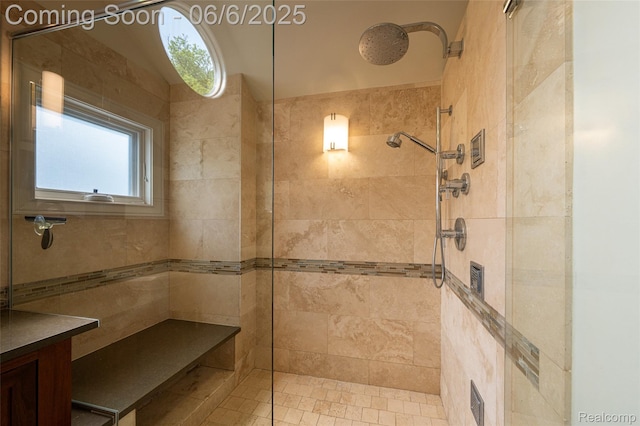 828 Westchester Rd, Grosse Pointe Park, MI 48230 - full bathroom featuring tiled shower and vanity