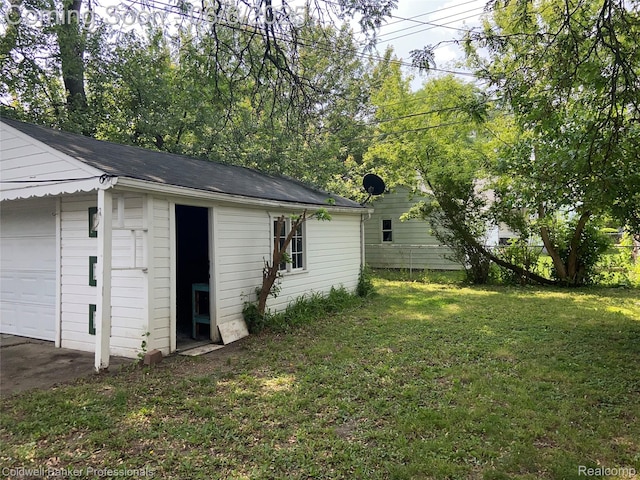18980 Roscommon St, Grosse Pointe, MI 48225 - view of green lawn with an outdoor structure