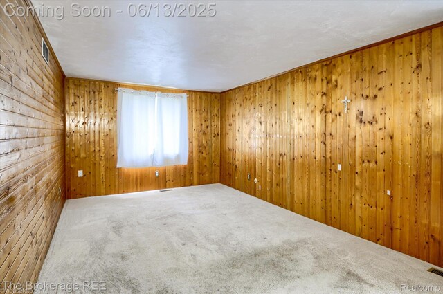 732 E Grand Blanc Rd, Grand Blanc, MI 48439 - unfurnished room with carpet flooring and wooden walls