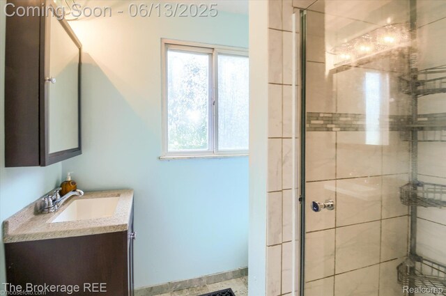 732 E Grand Blanc Rd, Grand Blanc, MI 48439 - bathroom with vanity and a shower stall