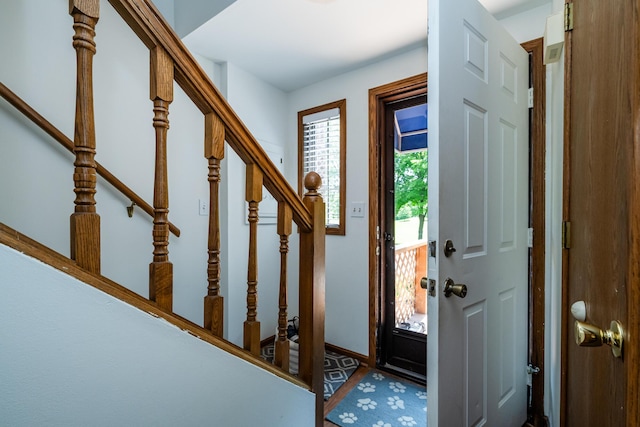 5576 N Watervliet Rd Unit 11, Watervliet, MI 49098 - foyer entrance with stairway