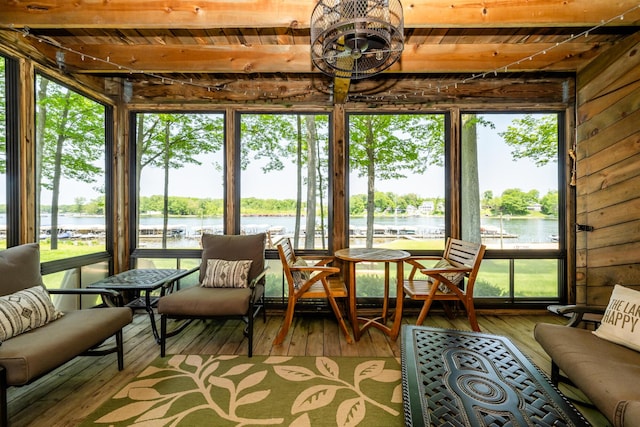 5576 N Watervliet Rd Unit 11, Watervliet, MI 49098 - sunroom / solarium with a water view