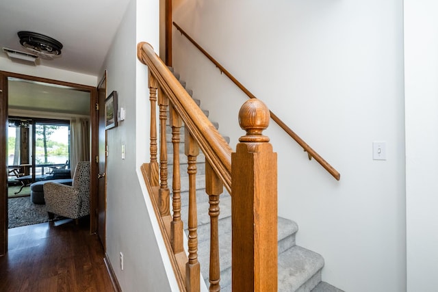 5576 N Watervliet Rd Unit 11, Watervliet, MI 49098 - stairway with wood finished floors and baseboards
