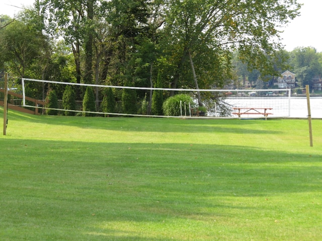 5576 N Watervliet Rd Unit 11, Watervliet, MI 49098 - view of home's community with volleyball court and a yard