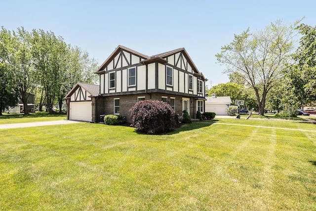 1196 Rathfon Cir, Saline, MI 48176 - view of side of property with brick siding and a yard