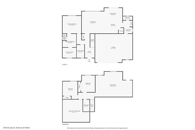 4745 W Lake Dr, Holland, MI 49423 - floor plan / room layout