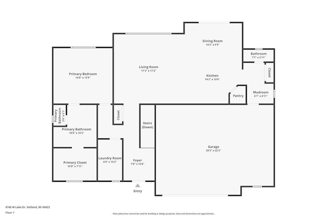 4745 W Lake Dr, Holland, MI 49423 - property floor plan