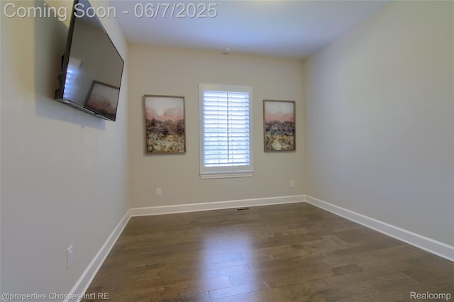 49062 Honey Tree Ct, Northville, MI 48168 - empty room with dark wood-style flooring and baseboards