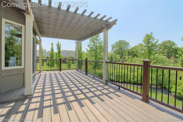 49062 Honey Tree Ct, Northville, MI 48168 - wooden terrace with a pergola
