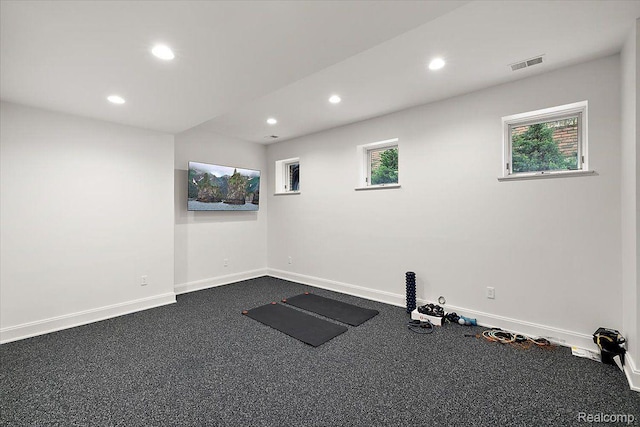 647 Ann St, Birmingham, MI 48009 - workout area with baseboards and recessed lighting