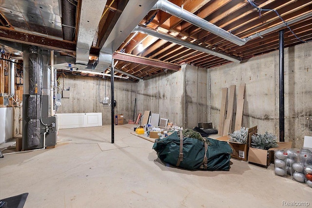 647 Ann St, Birmingham, MI 48009 - unfinished basement featuring heating unit