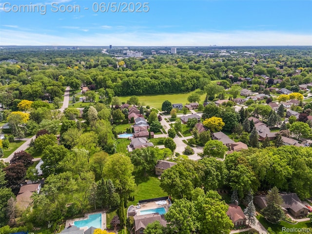 6730 Whiting Dr, Troy, MI 48098 - aerial view of a pool area