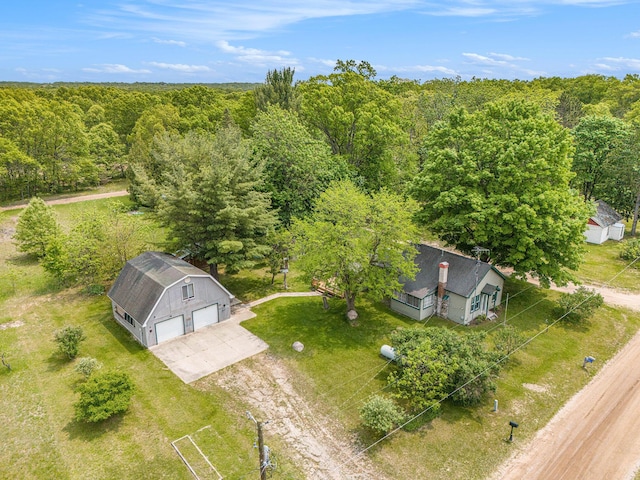1754 Maggie St, Fountain, MI 49410 - aerial view of property and surrounding area with a forest