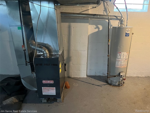 5050 Somerset Ave, Detroit, MI 48224 - utility room featuring water heater and heating unit
