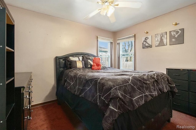 236 Helmar Ct, Benton Harbor, MI 49022 - carpeted bedroom featuring ceiling fan and baseboards