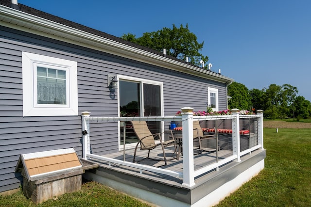 30877 County Road 687, Bangor, MI 49013 - wooden terrace with a yard