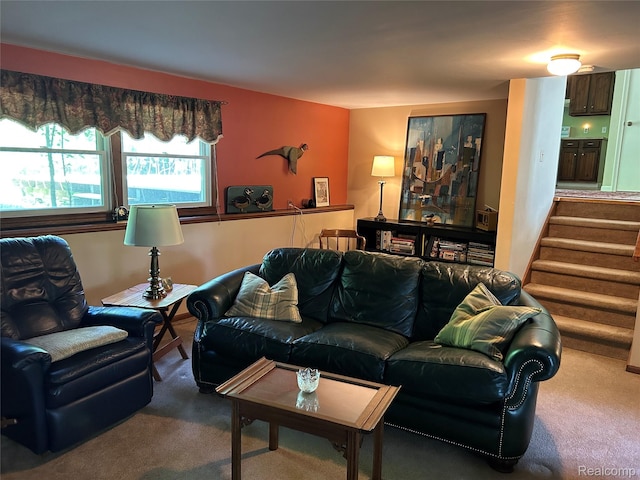 1690 Cedar Knoll Ln, Caro, MI 48723 - living room with carpet and stairway