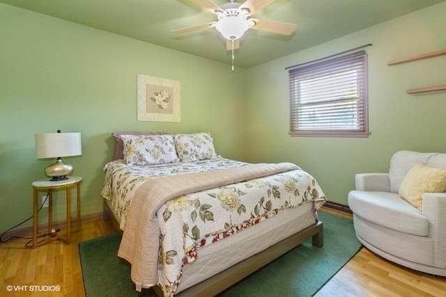1787 Trafalgar Dr, Saint Joseph, MI 49085 - bedroom with wood finished floors and a ceiling fan