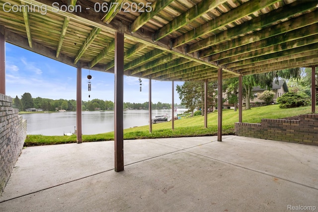 6300 Bullard Rd, Fenton, MI 48430 - view of patio featuring a water view