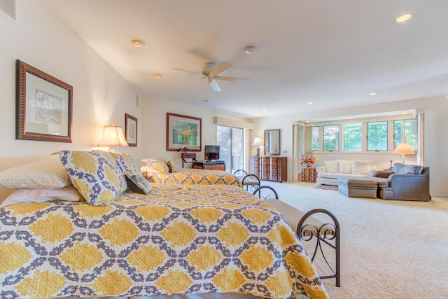 4298 Braeburn Ct, Norton Shores, MI 49441 - carpeted bedroom featuring recessed lighting and ceiling fan