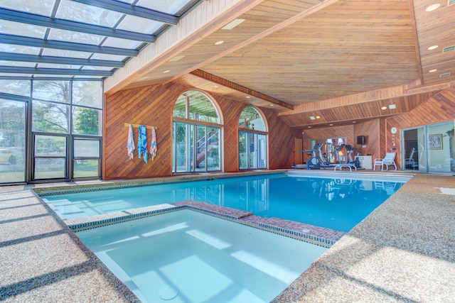 4298 Braeburn Ct, Norton Shores, MI 49441 - view of swimming pool with a pool with connected hot tub