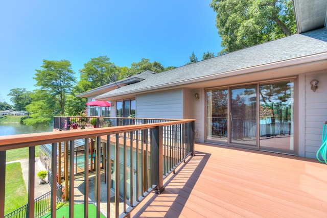 4298 Braeburn Ct, Norton Shores, MI 49441 - deck featuring a water view