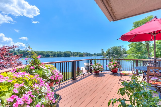 4298 Braeburn Ct, Norton Shores, MI 49441 - deck featuring a water view