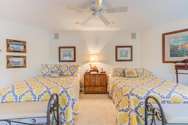4298 Braeburn Ct, Norton Shores, MI 49441 - carpeted bedroom with ceiling fan