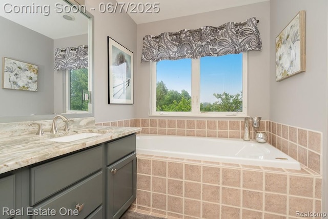 468 Orchard Ridge Dr, Lake Orion, MI 48362 - bathroom with vanity and a bath