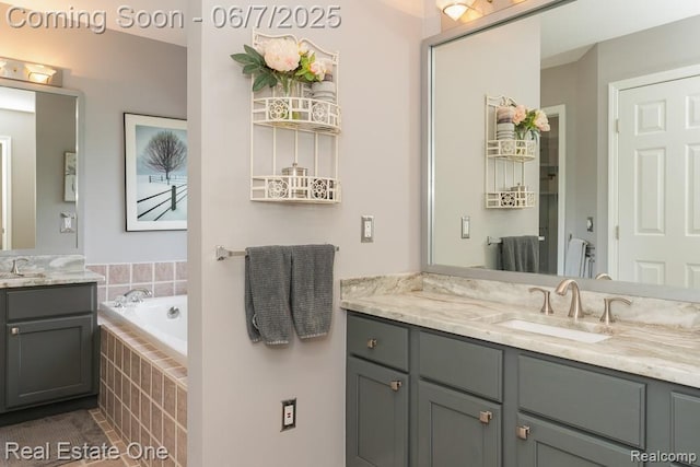 468 Orchard Ridge Dr, Lake Orion, MI 48362 - full bathroom featuring vanity and a bath