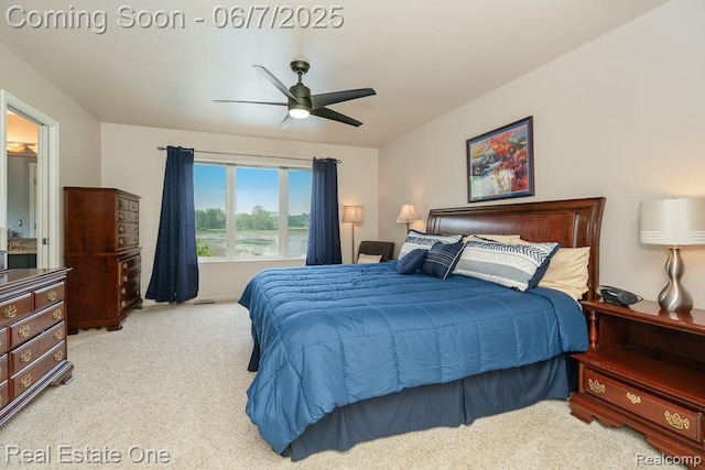 468 Orchard Ridge Dr, Lake Orion, MI 48362 - bedroom featuring light colored carpet and ceiling fan