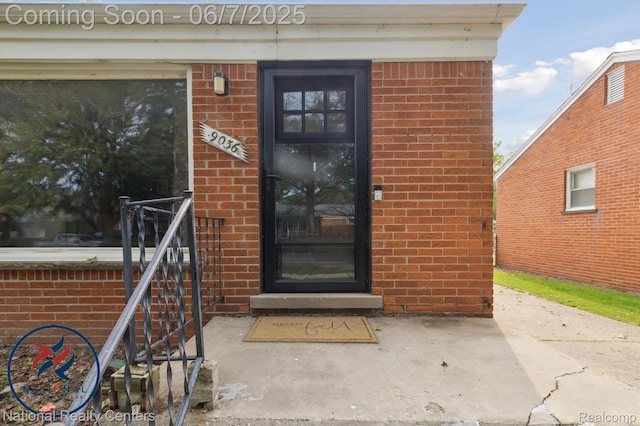 9036 Nathaline, Redford, MI 48239 - property entrance featuring brick siding