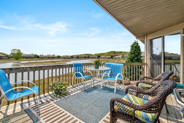 3547 Sand Bar Ct, Muskegon, MI 49441 - wooden terrace featuring a water view
