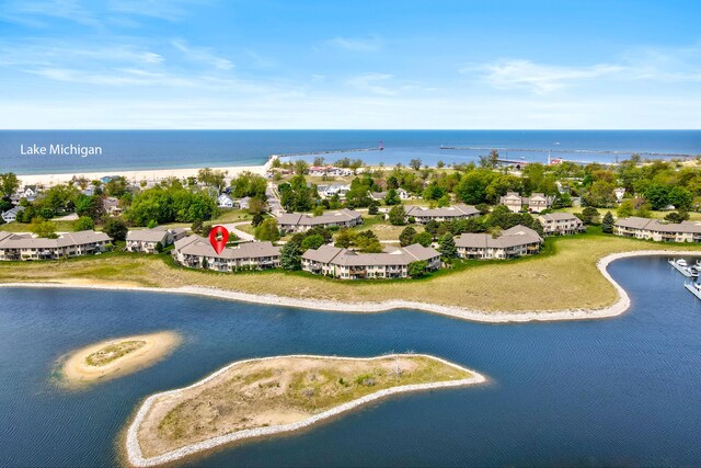 3547 Sand Bar Ct, Muskegon, MI 49441 - aerial view of a large body of water