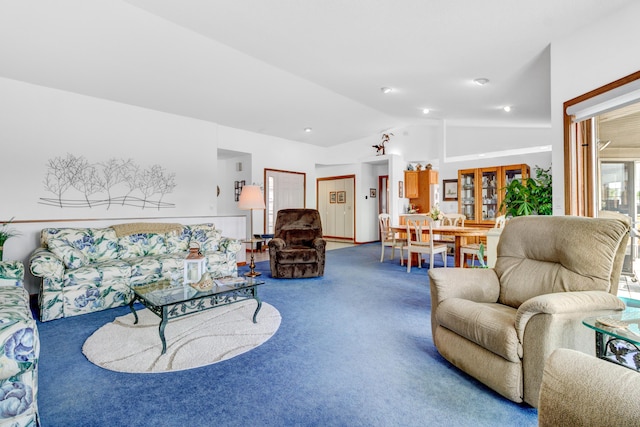 3547 Sand Bar Ct, Muskegon, MI 49441 - carpeted living area with lofted ceiling